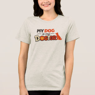 Dogtor Pun Design Cute Dog Lover Gift Idea Tri-Blend Shirt