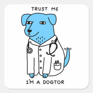 dogtor square sticker