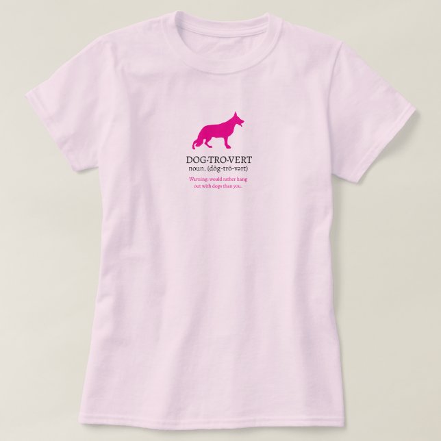 Dogtrovert German Shepherd Dog  T-Shirt (Design Front)