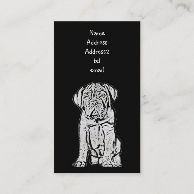 Dogue de Bordeaux business card (Front)