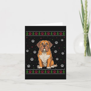 Dogue De Bordeaux Christmas Sweater Xmas Pet Dog L Card