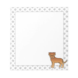 Dogue De Bordeaux Cute Cartoon Dog Notepad