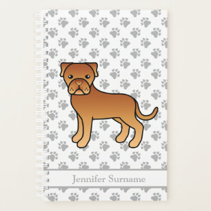 Dogue De Bordeaux Cute Cartoon Dog & Text Planner