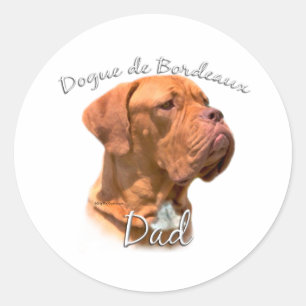 Dogue de Bordeaux Dad 2 Classic Round Sticker