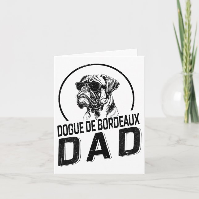 Dogue De Bordeaux Dad Dog Owner For Men Funny Dog  Card (Front)