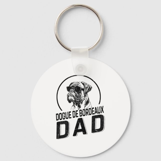 Dogue De Bordeaux Dad Dog Owner For Men Funny Dog  Key Ring (Front)