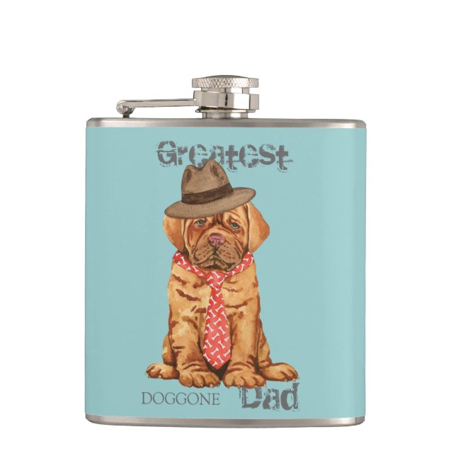 Dogue de Bordeaux Dad Hip Flask (Front)