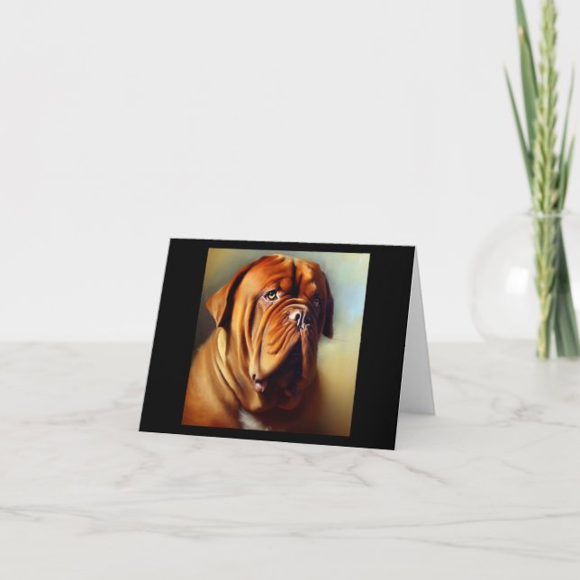 Dogue de Bordeaux Dog Card (Front)