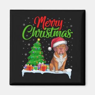 Dogue De Bordeaux Dog Christmas Tree Lights Xmas D Magnet
