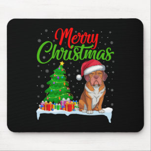 Dogue De Bordeaux Dog Christmas Tree Lights Xmas D Mouse Mat