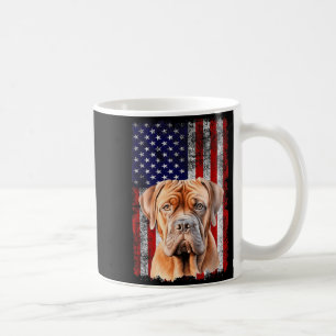 Dogue de Bordeaux Dog Lover US Flag 4th of July Coffee Mug