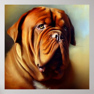 Dogue de Bordeaux Dog Poster
