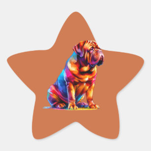 Dogue de Bordeaux Dog Star Sticker