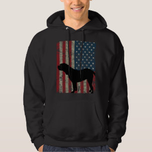 Dogue De Bordeaux Dog Vintage American Flag 4th Of Hoodie