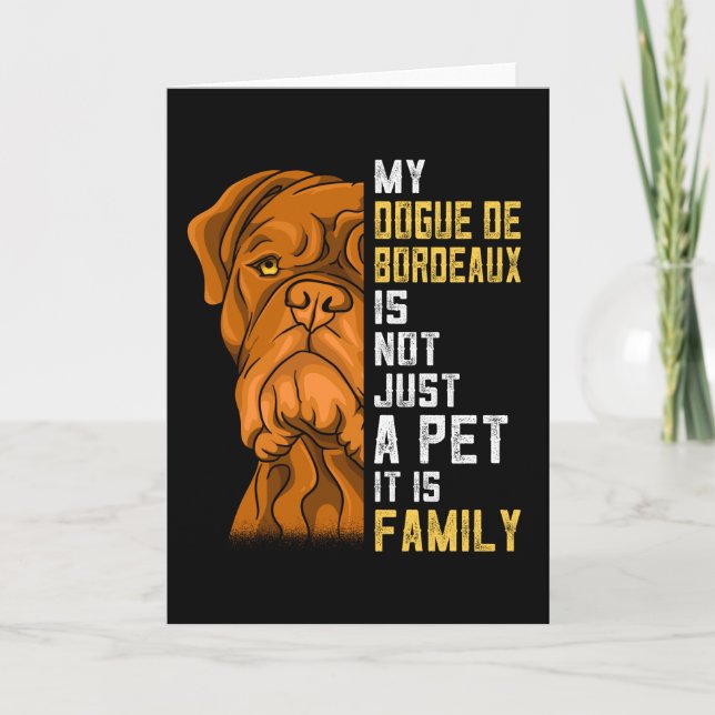 Dogue de Bordeaux Family Dog Gift Card (Front)
