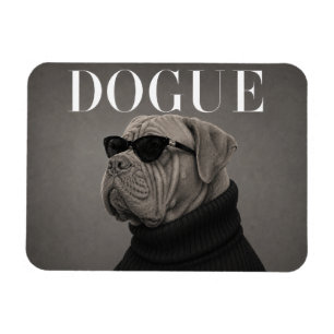 Dogue de Bordeaux Fashion Dog Portrait Flexi Magne Magnet