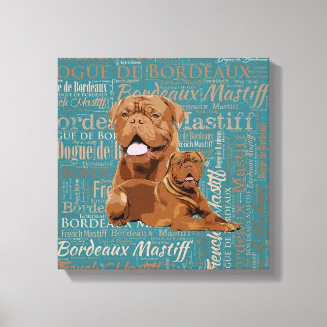 Dogue de Bordeaux - French Mastiff Canvas Print (Front)