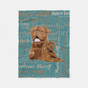 Dogue de Bordeaux - French Mastiff Fleece Blanket