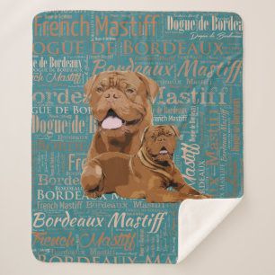 Dogue de Bordeaux - French Mastiff Sherpa Blanket