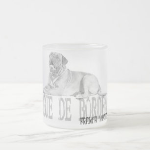 Dogue de Bordeaux Frosted Glass Coffee Mug