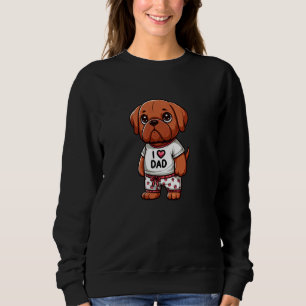 Dogue De Bordeaux I Love Dad Dog Funny Father Sweatshirt