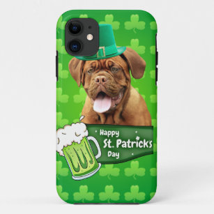 Dogue De Bordeaux Mastiff St. Patrick's Day iPhone 11 Case