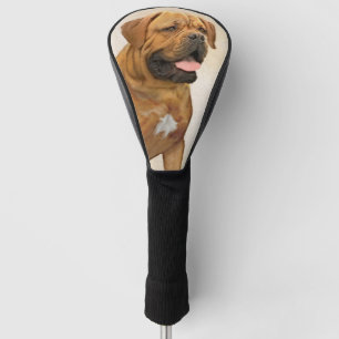 Dogue de Bordeaux Painting - Cute Original Dog Art Golf Head Cover