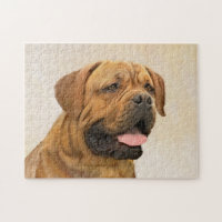 Dogue de Bordeaux Painting - Cute Original Dog Art