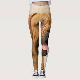 Dogue de Bordeaux Painting - Cute Original Dog Art Leggings