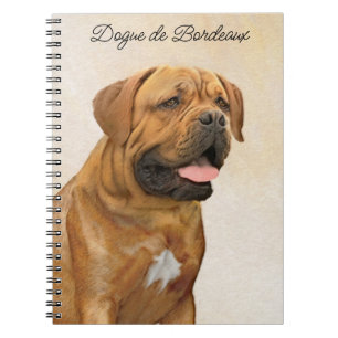 Dogue de Bordeaux Painting - Cute Original Dog Art Notebook