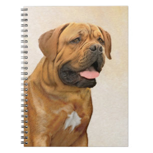 Dogue de Bordeaux Painting - Cute Original Dog Art Notebook