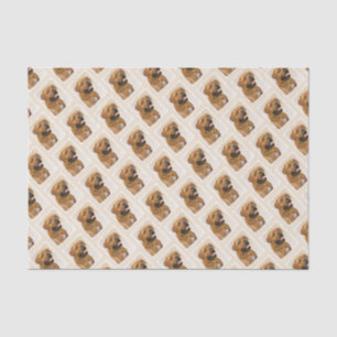 Dogue de Bordeaux Painting - Cute Original Dog Art Tissue Paper