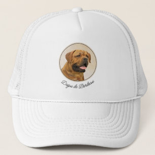Dogue de Bordeaux Painting - Cute Original Dog Art Trucker Hat