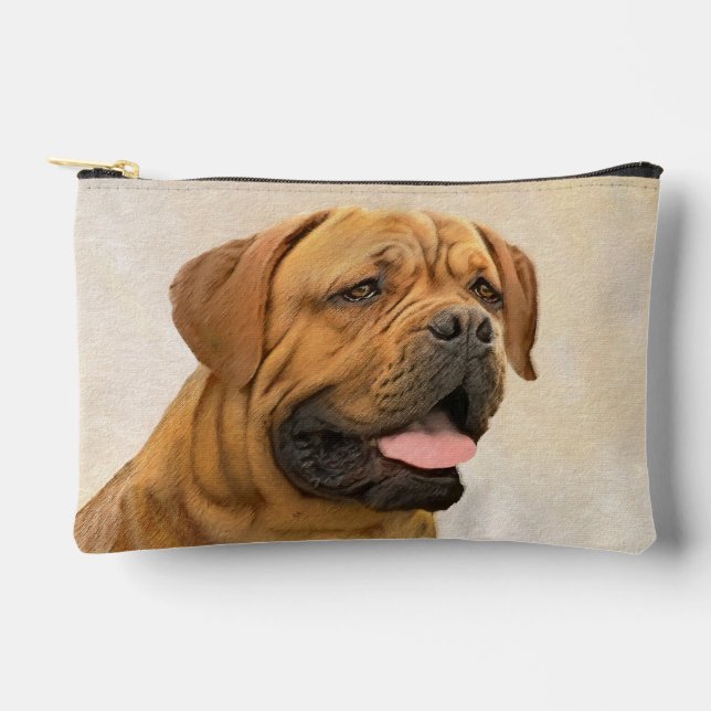 Dogue de Bordeaux Painting Original Pet Dog Art Accessory Pouch (Front)
