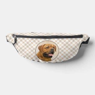 Dogue de Bordeaux Painting Original Pet Dog Art Bum Bags