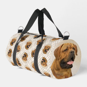 Dogue de Bordeaux Painting Original Pet Dog Art Duffle Bag