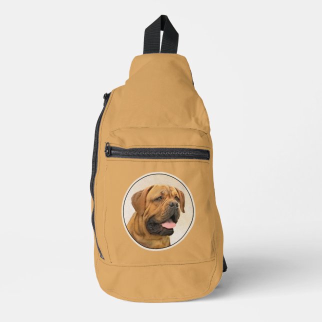 Dogue de Bordeaux Painting Original Pet Dog Art Sling Bag (Front)