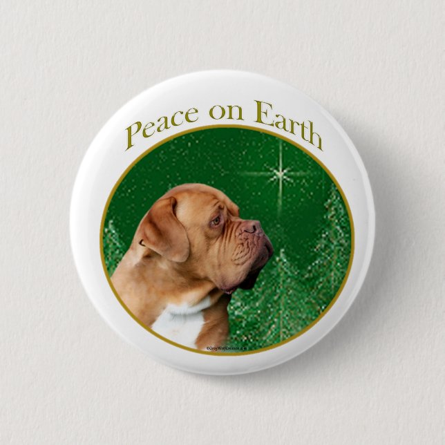 Dogue de Bordeaux Peace 6 Cm Round Badge (Front)
