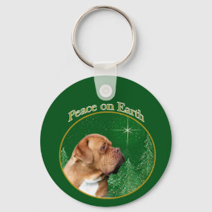 Dogue de Bordeaux Peace Key Ring
