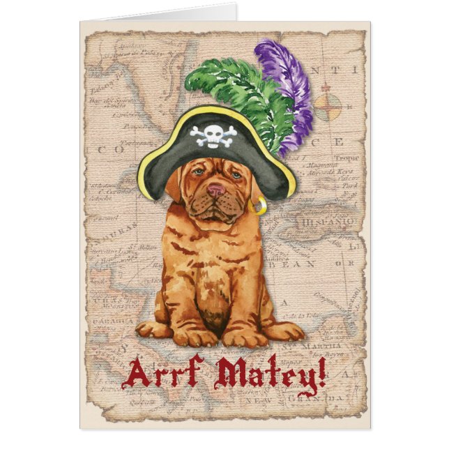 Dogue de Bordeaux Pirate Card (Front)