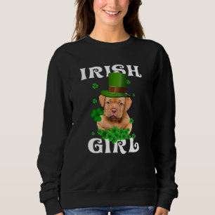 Dogue De Bordeaux Saint Patrick's Day Gift For Her Sweatshirt
