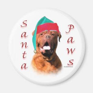 Dogue de Bordeaux Santa Paws Magnet