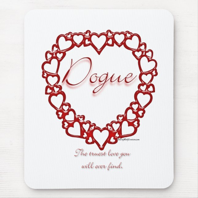 Dogue de Bordeaux True Love Mouse Mat (Front)