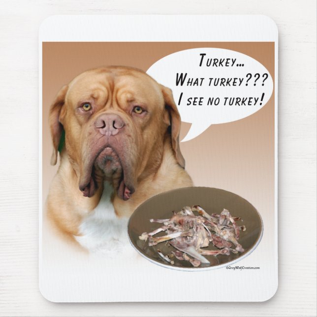 Dogue de Bordeaux Turkey Mouse Mat (Front)