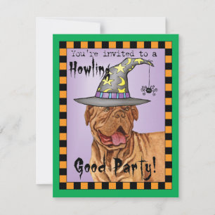 Dogue de Bordeaux Witch Invitation