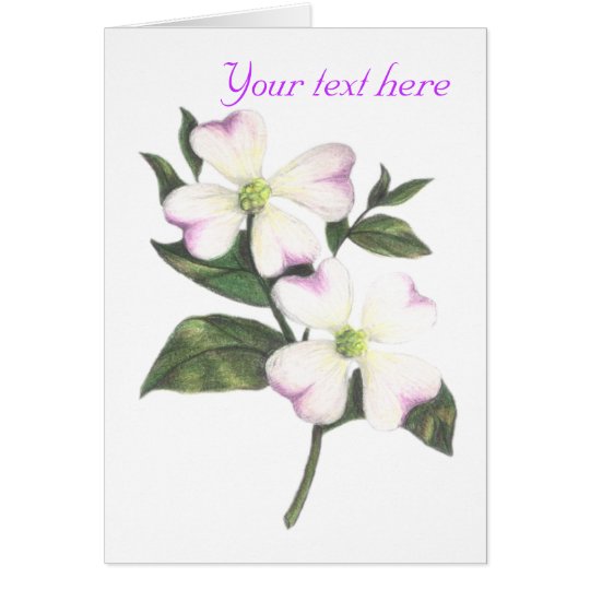 Dogwood1, customisable card