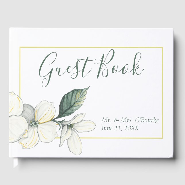 Dogwood Blooms, Wedding Guest Book (Front)