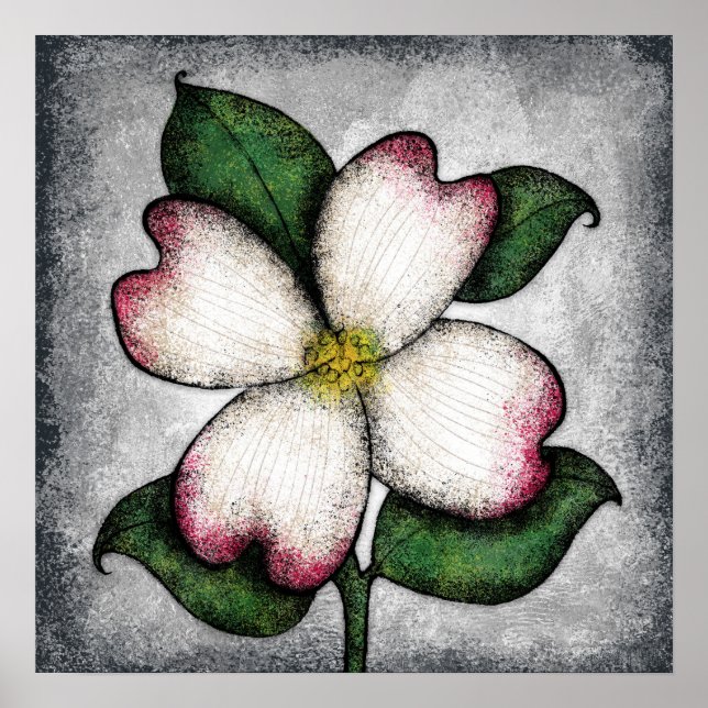 Dogwood Blossom Poster Wall Art (Front)