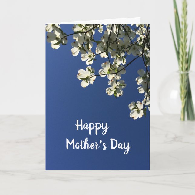 Dogwood Blossom Two Moms Mother's Day Card (Front)