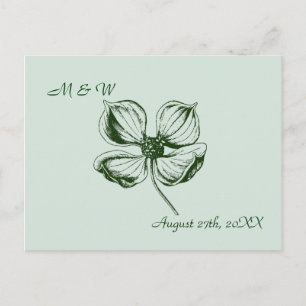 Dogwood Blossom Wedding Save the Date Postcard